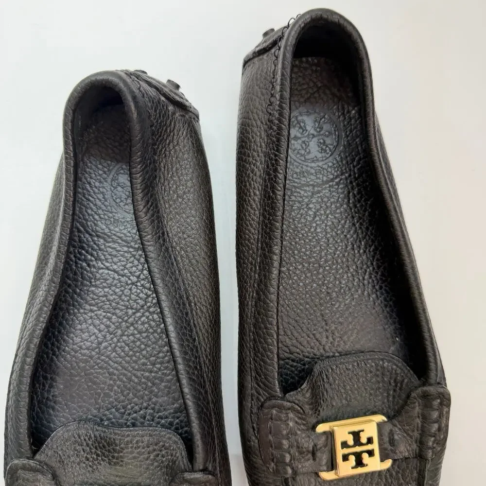 Tory Burch Black Kendrick Driving Loafers 9.5